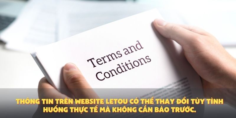 Thông tin trên website Letou có thể thay đổi tùy tình huống thực tế mà không cần báo trước.